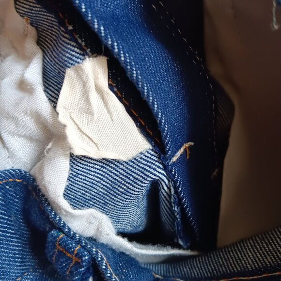 Boys 22x22 True Vintage Flared Denim Jeans Wards Power Denim 1970's Hippy Kid - Picture 6 of 6